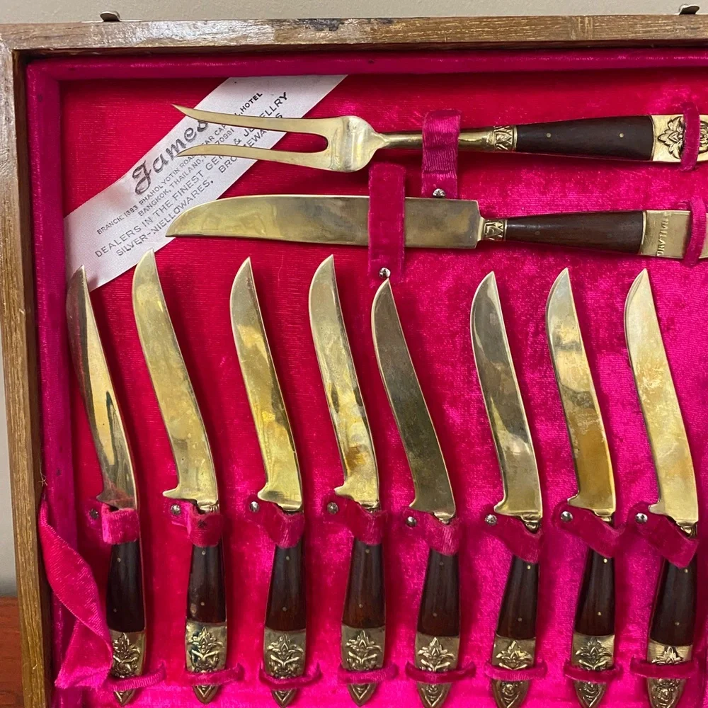 James Jewelers Vintage Bronze Flatware Thailand